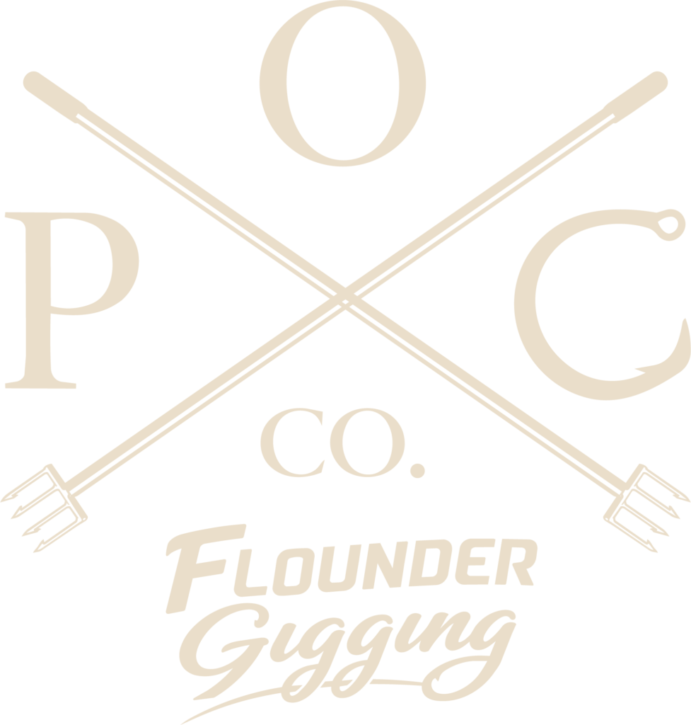POC Company Flounder Gigging Logo in Sand